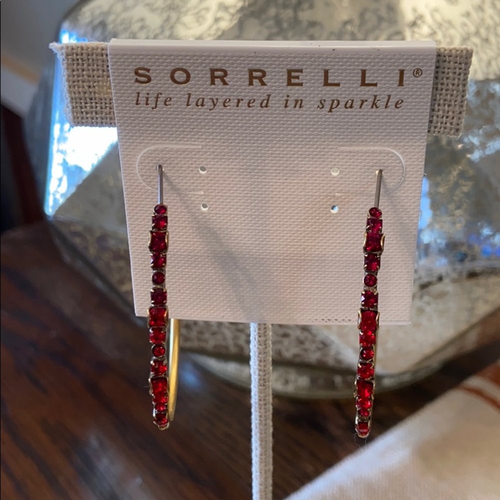 Sansa red hoops